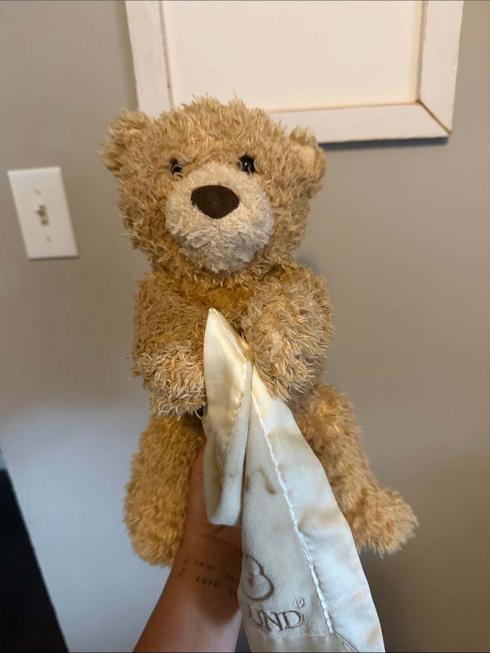 Plush Tan peek a boo bear